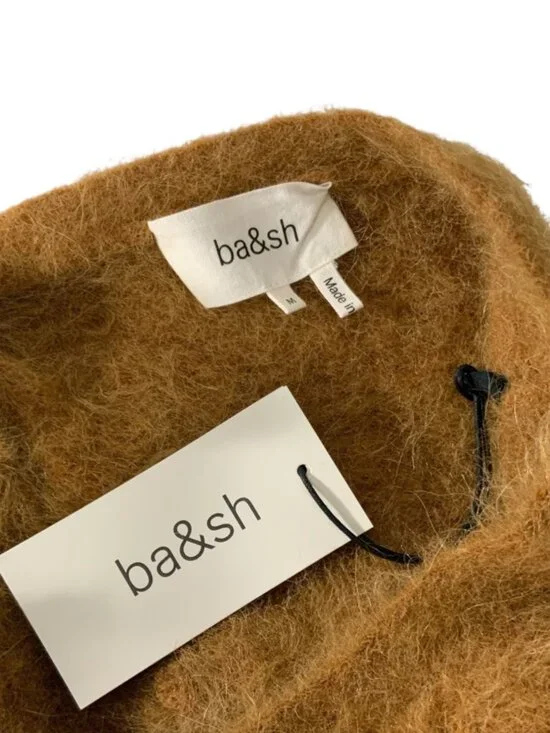 Ba&sh Pull Fill Jumper Sweater M Marron Alpaca Pullover Twist Back NEW - Picture 6 of 13